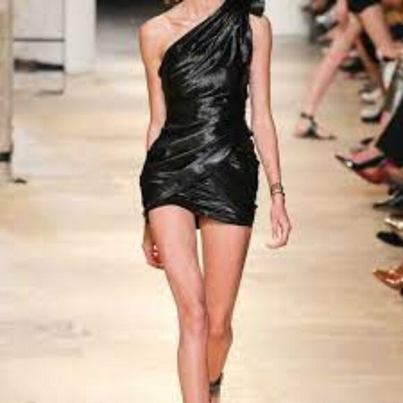 Isabel Marat Women Black One Shoulder Dress Size S/Eu 38 - Picture 2 of 15